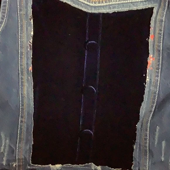 Upcycled Hybrid & Company Denim Jacket Sz S - Picture 9 of 13